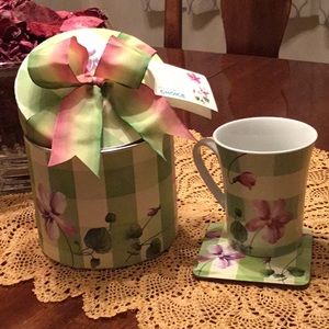 Single coffee mug plus coaster